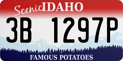 ID license plate 3B1297P