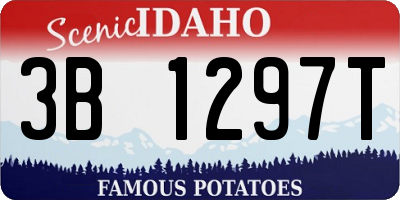 ID license plate 3B1297T