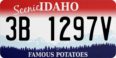 ID license plate 3B1297V