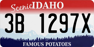 ID license plate 3B1297X