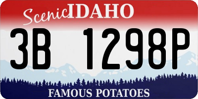 ID license plate 3B1298P