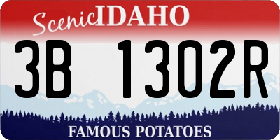 ID license plate 3B1302R