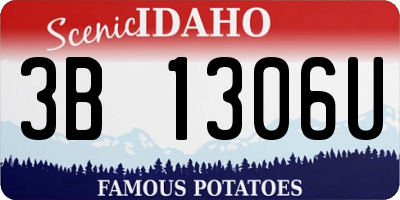 ID license plate 3B1306U