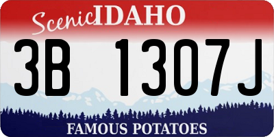 ID license plate 3B1307J