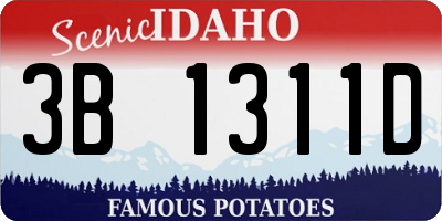 ID license plate 3B1311D