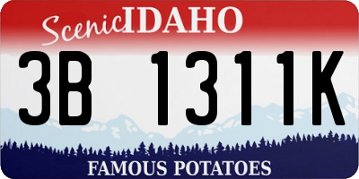 ID license plate 3B1311K