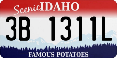 ID license plate 3B1311L
