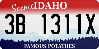 ID license plate 3B1311X