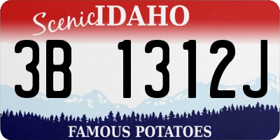 ID license plate 3B1312J