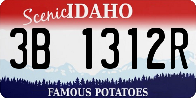 ID license plate 3B1312R
