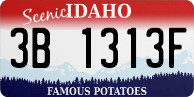ID license plate 3B1313F