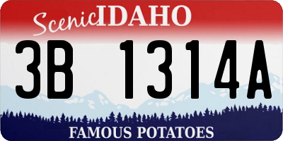 ID license plate 3B1314A
