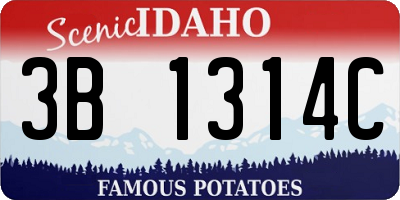 ID license plate 3B1314C