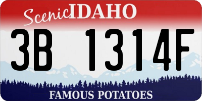 ID license plate 3B1314F