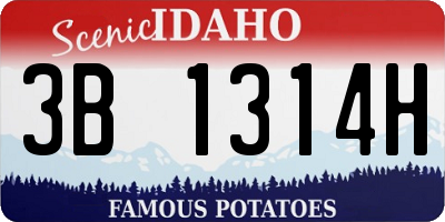 ID license plate 3B1314H