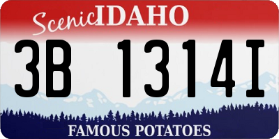ID license plate 3B1314I
