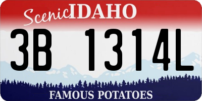 ID license plate 3B1314L