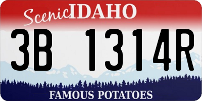 ID license plate 3B1314R