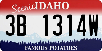 ID license plate 3B1314W