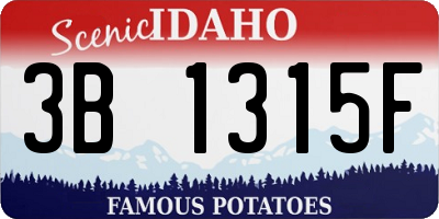 ID license plate 3B1315F