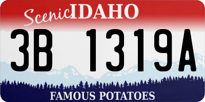 ID license plate 3B1319A