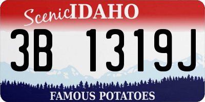 ID license plate 3B1319J