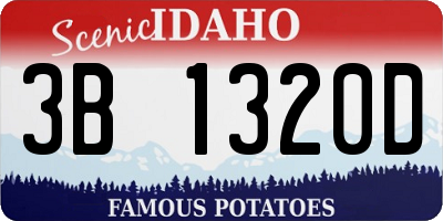 ID license plate 3B1320D