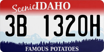ID license plate 3B1320H