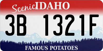 ID license plate 3B1321F