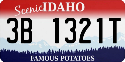 ID license plate 3B1321T