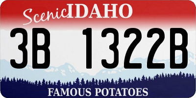 ID license plate 3B1322B