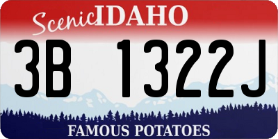 ID license plate 3B1322J
