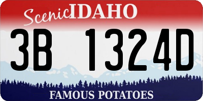 ID license plate 3B1324D