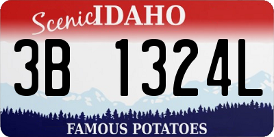 ID license plate 3B1324L