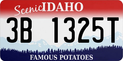 ID license plate 3B1325T