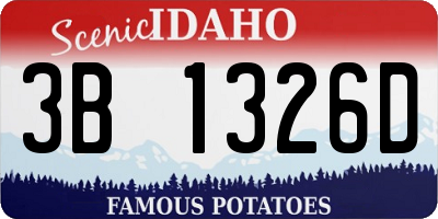 ID license plate 3B1326D