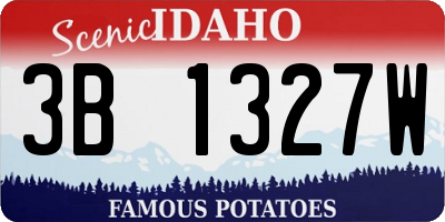 ID license plate 3B1327W