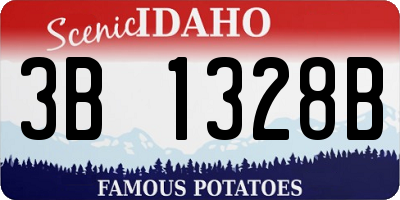 ID license plate 3B1328B