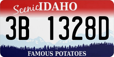 ID license plate 3B1328D