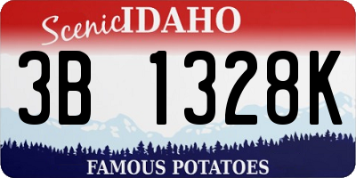 ID license plate 3B1328K