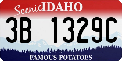 ID license plate 3B1329C