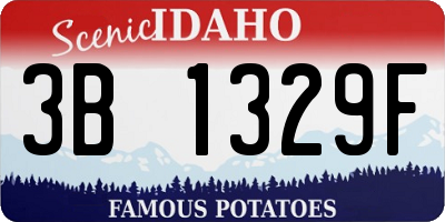 ID license plate 3B1329F