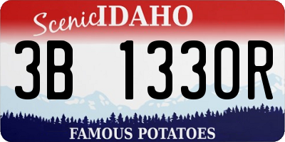 ID license plate 3B1330R