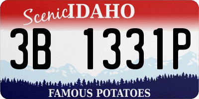 ID license plate 3B1331P