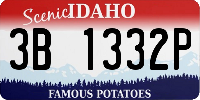 ID license plate 3B1332P