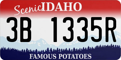 ID license plate 3B1335R