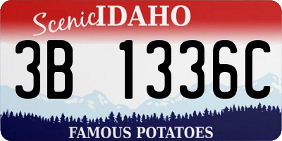 ID license plate 3B1336C