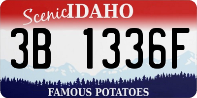 ID license plate 3B1336F