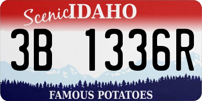 ID license plate 3B1336R