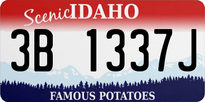 ID license plate 3B1337J